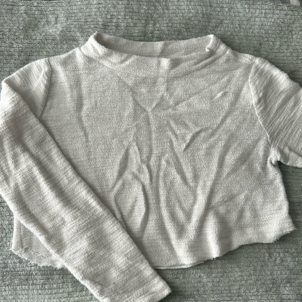 Loft Petite white cropped sweater